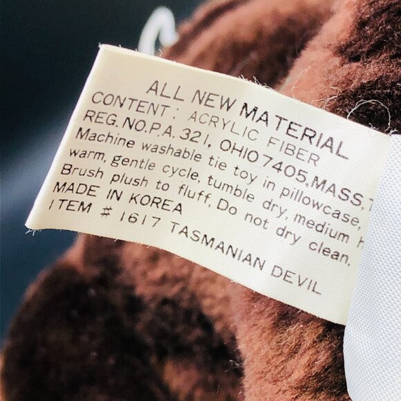 1971 Warner Bros Looney Tunes Tasmanian Devil Stuffed Plush Vintage Toys - Picture 9 of 10